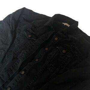 PacSun Black Distressed Denim Jacket